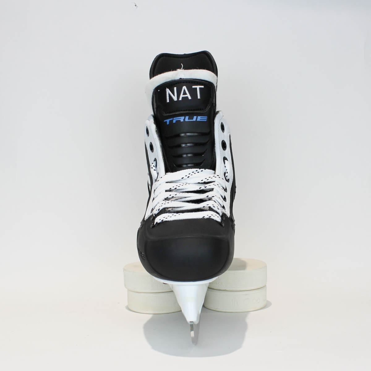 TRUE Player Junior Hockey Skates - Pro Stock - VH Holder - White Side - "NAT" - Size 5