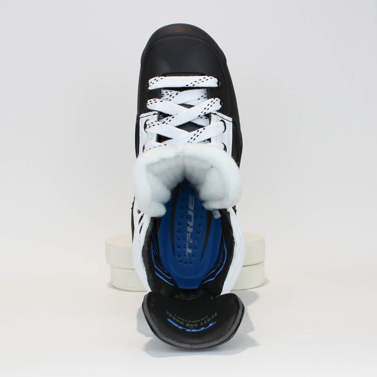 TRUE Player Junior Hockey Skates - Pro Stock - VH Holder - White Side - "NAT" - Size 5