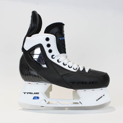 TRUE Player Senior Hockey Skates - Pro Stock - Shift Holder - White Side - Size 8