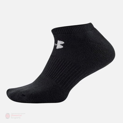Under Armour Charged Cotton No Show Black Performance Socks - 6 Pack