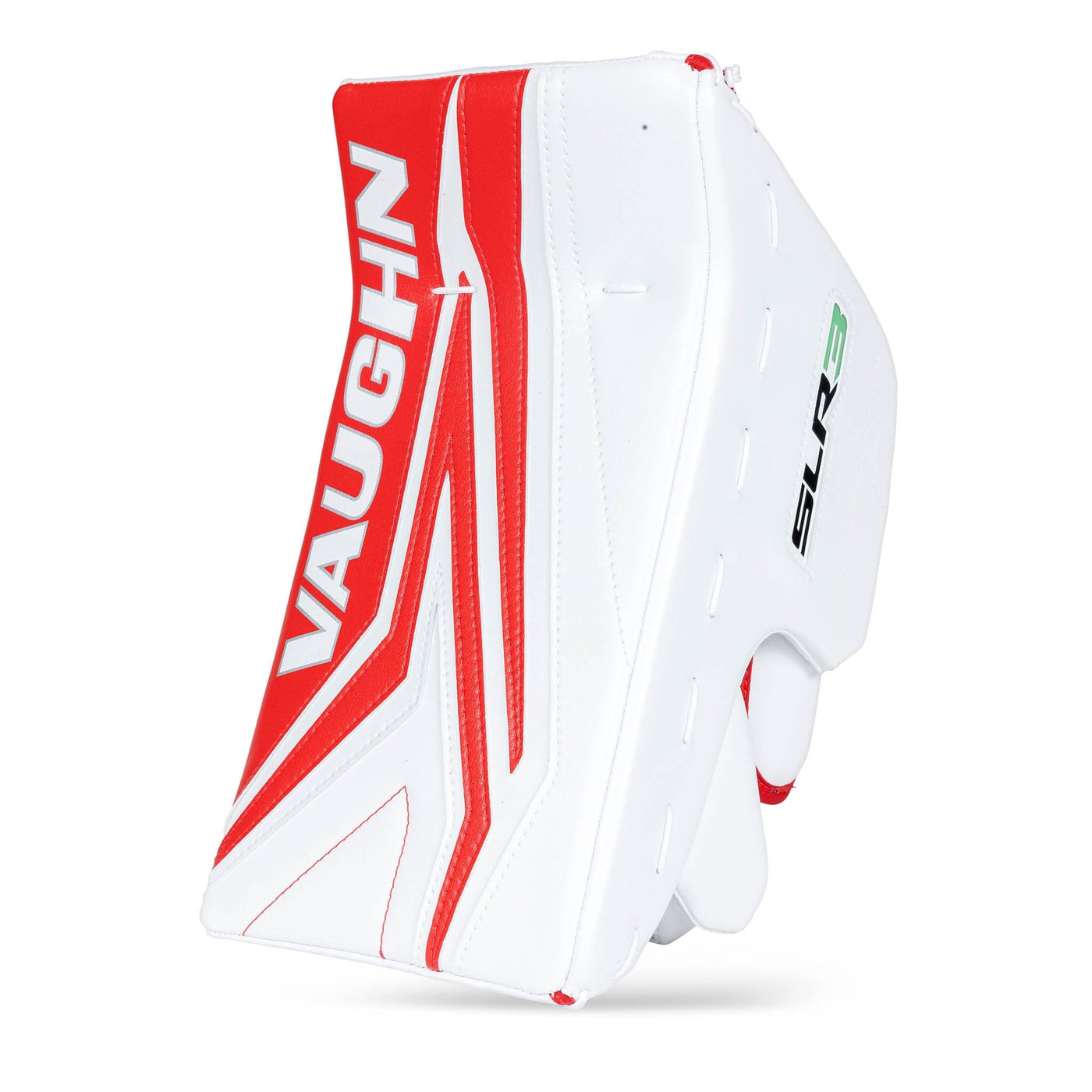 Vaughn Blockers Vaughn Ventus SLR3 Pro Senior Goalie Blocker White / Red / Regular - TheHockeyShop