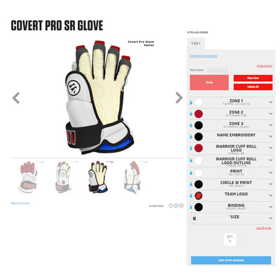 Warrior Covert Pro Custom Hockey Gloves