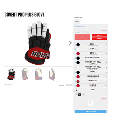 Warrior Covert Pro Plus Custom Hockey Gloves
